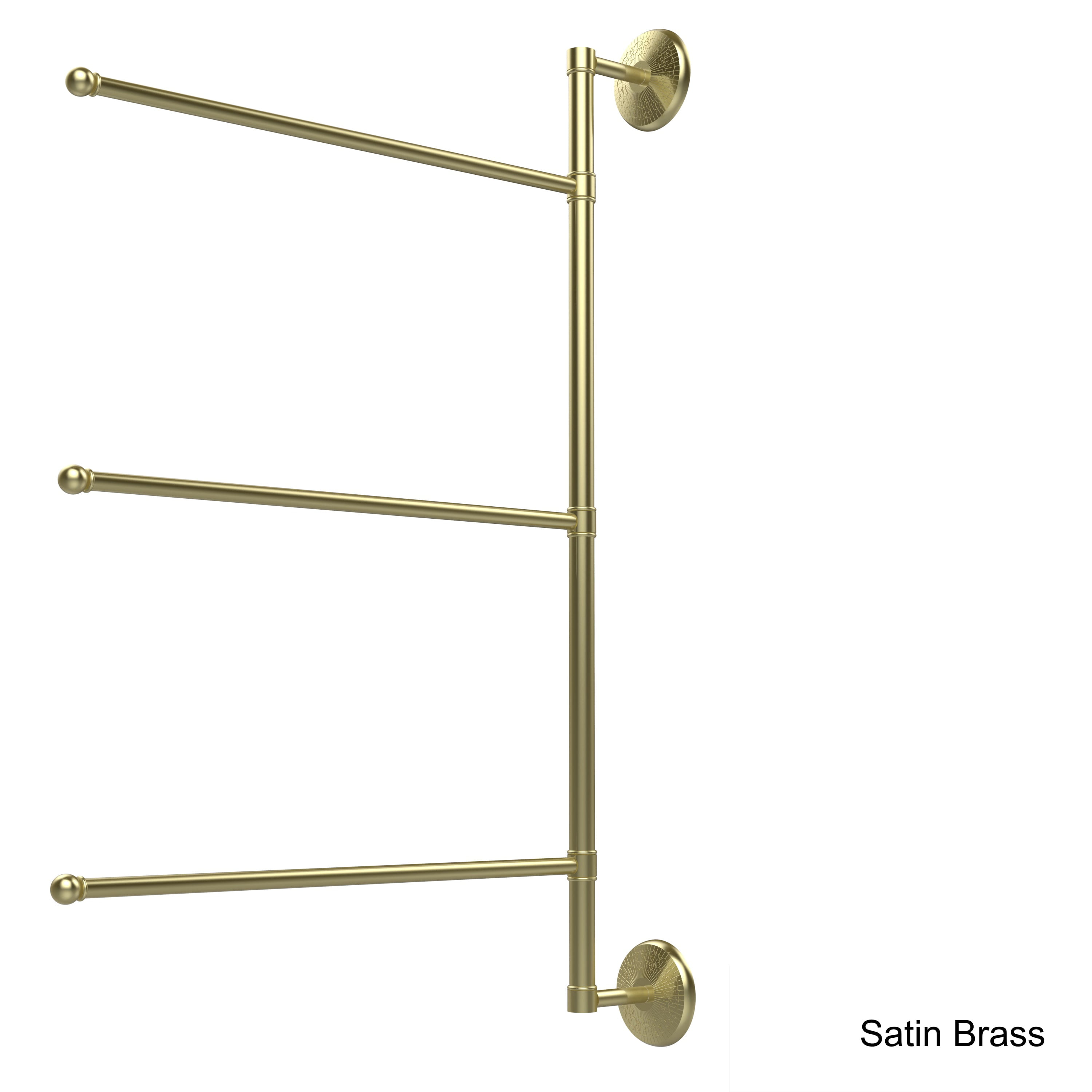 Allied Brass PMC-27/3/16/28-PC Prestige Monte Carlo Collection 3 Swing Arm Vertical 28 Inch Towel Bar 28 Polished Chrome 