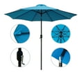 thumbnail image 4 of Davee Furniture 105" x 105" Octagonal Aqua Market Umbrella, Patio Umbrella with Tilt and Crank, 4 of 7