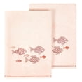 thumbnail image 2 of Authentic Hotel and Spa  Turkish Cotton Figi 2PC Embellished Bath Towel Set Blush, 2 of 5