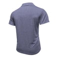 thumbnail image 5 of yillto Mens Classic Golf Shirt Breathable Casual Short Sleeve Button down Tops Plain Collared Tees, 5 of 6