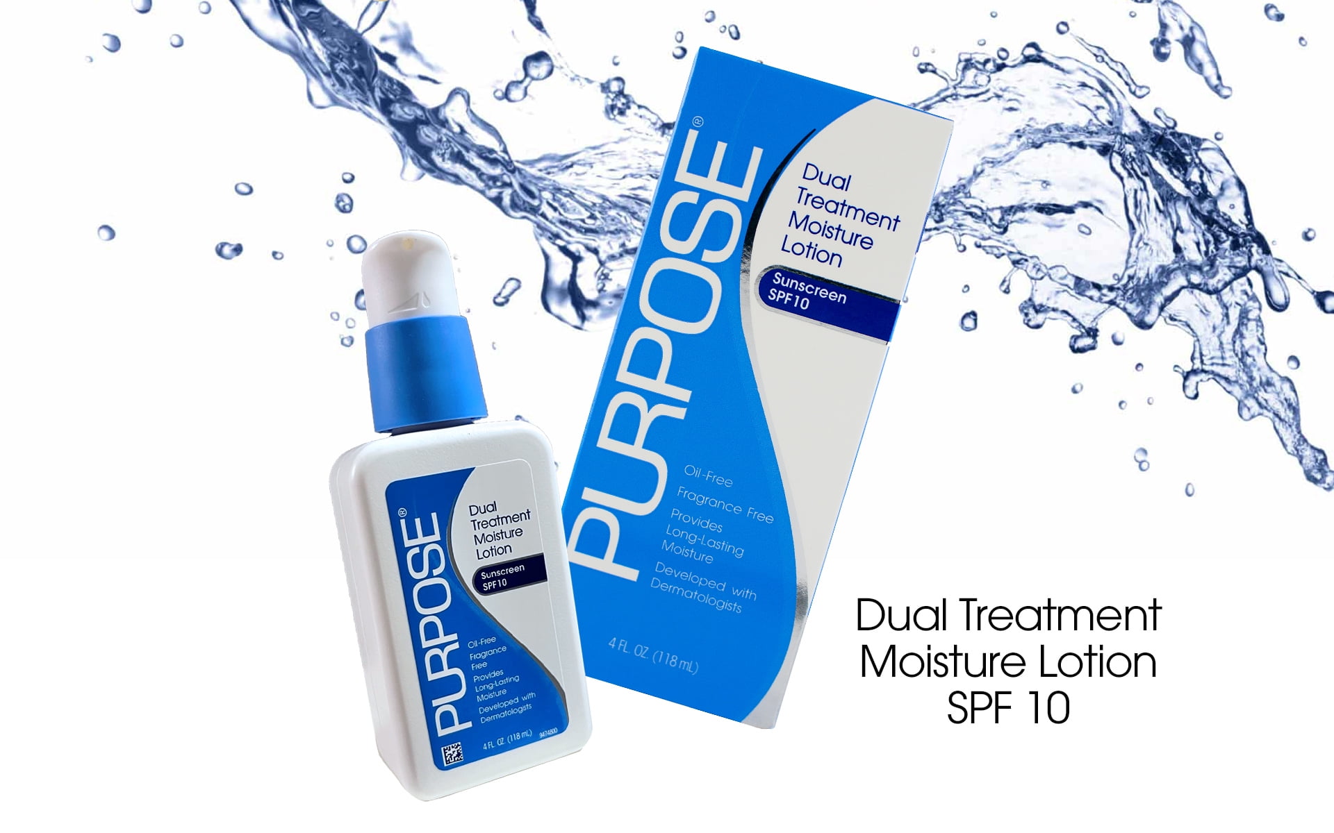 6 pack) Purpose Dual Treatment Moisture Lotion with SPF 10, Oil