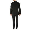 thumbnail image 2 of Mens Side Vent 3 Piece Black Modern Fit Vested Suit, 2 of 5