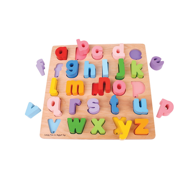 Bigjigs Toys Wooden Number & Colour Matching Jigsaw Puzzle Learn Count 