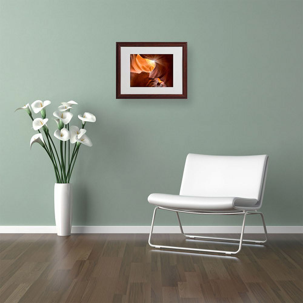 Trademark Fine Art "Searching Light III" Matted Framed Art by Moises Levy, Wood Frame