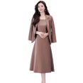 thumbnail image 2 of Joernso 2Pcs/Set Women Outfit Commute Trendy Comfortable Mid-length Light Luxury Streetwear Sling Spring Coat Dress Spring Clothing, 2 of 8