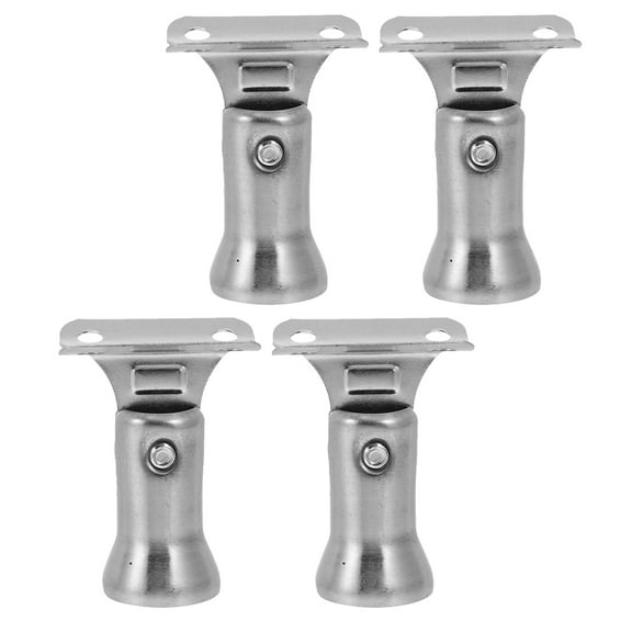 Raindrops 4-Piece Stainless Steel Stair Handrail Brackets Adjustable Swivel Support for Indoor Railing Installation