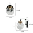 thumbnail image 5 of LNC Astrid 5-in W 1-Light Matte Black Modern/Contemporary LED Wall Sconce, 5 of 14