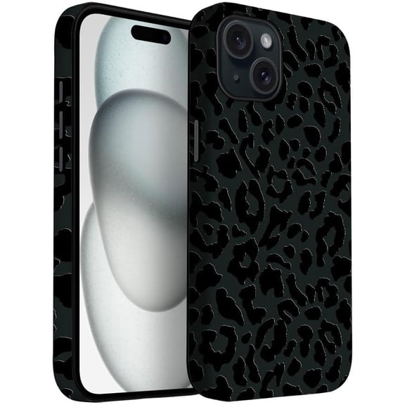 for iPhone 15 Plus Case | Vintage Leopard Print | Slim Drop Protection Design