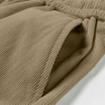 thumbnail image 3 of ZQUUVOU Mans Winter Pants Cargo Velvet Pockets Elastic Waist High Waist Straight-Leg Workwear Pants C-Khaki, 3 of 7