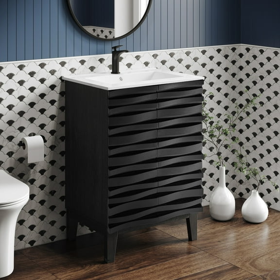 Cascade 24" Bathroom Vanity in Black