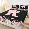 thumbnail image 4 of Erosebridal Princess Bow R Full Size Sheets, Spring Flower Bed Sheets, 4pcs, 4 of 5