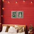thumbnail image 2 of Stupell Industries Vintage Ornaments & Tree Border 2 Piece White Framed Giclee Art Set, design by Yen, 20 x 16, 2 of 8