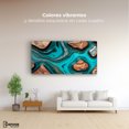 thumbnail image 2 of Cuadro Decorativo Canvas Revolution Abstracto Remolinos Turquesa 120x60, 2 of 3