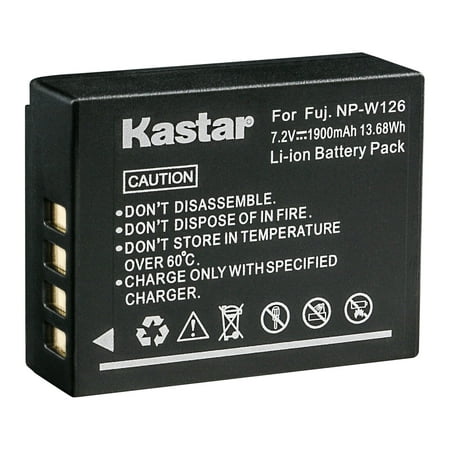 Image of Kastar FNP-W126s Battery 1-Pack Replacement for Fujifilm X-PRO1 X-PRO2 X-PRO3 X-A1 X-A2 X-A3 X-A5 X-A7 X-A10 X-E1 X-E2 X-E2S X-E3 X-E4 X-H1 X-M1 X-S10 X-T1 X-T2 X-T3 X-T10 X-T20 X-T30 X-T30 II Camera
