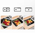 thumbnail image 2 of Extend Kitchen Sink Drain Basket Scalable Stainless Steel Sink Basket Strainer For Sponge Brush Soap Dish Cloth Rag small gray, 2 of 5