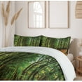 thumbnail image 6 of Ambesonne Forest Duvet Cover Sets, Woodland Pathway Scene, 2-Queen, Green Brown, 6 of 7