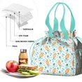 thumbnail image 4 of Ballerina Princess Pattern Drawstring Lunch Bag Women - Drawstring Lunch Bag Insulated for Work Office - Stain-Resistant Large Lunchbags for Women with Multi-Pockets, 4 of 6