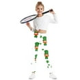 thumbnail image 4 of JSGEK Children's Long Leggings St. Patrick's Day Print Comfortable Elastic Waist Casual Pants Lightweight Thin Fit for Boys and Girls Outdoor Activities Daily Wear Green 5 Years, 4 of 5