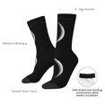 thumbnail image 6 of Women Crew Graphic Print Tube Socks Crescent Moon Pattern Design Ladies Socks, 6 of 7