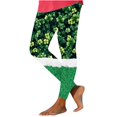 thumbnail image 4 of Women's St. Patrick's Day Leggings Shamrock Stretchy Tights Yoga Pants High Waist Workout Yoga Jogging Sports Soft Stretch Pants(Green,S), 4 of 7