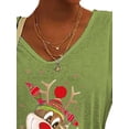 thumbnail image 3 of DYMADE Women Christmas Loose Round Neck Pullover Printed Long Sleeved T-shirt Top, 3 of 4