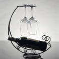 thumbnail image 3 of Soporte de Almacenamiento de Botellas Titular Estante Del Soporte de Exhibición Retro Negro Macarena Estantería de vino, 3 of 7