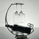 thumbnail image 3 of Soporte de exhibición para botellas de vino y champán con portavasos de metal para cocina, 3 of 8