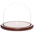 thumbnail image 1 of Plymor 8" x 6.5" Glass Display Dome Cloche (Walnut MDF Base), 1 of 3