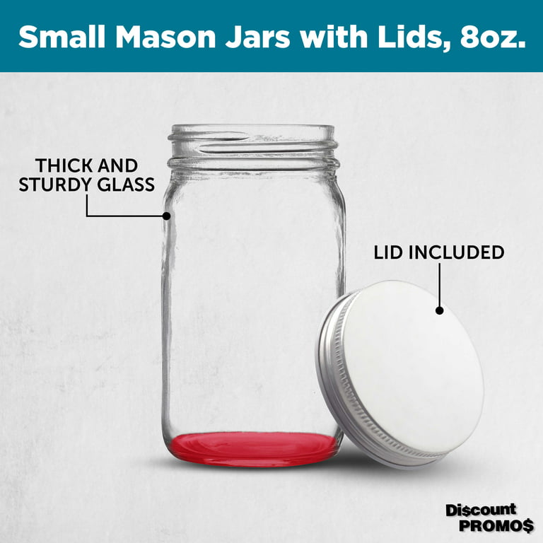 mini mason jars bulk, 8 oz