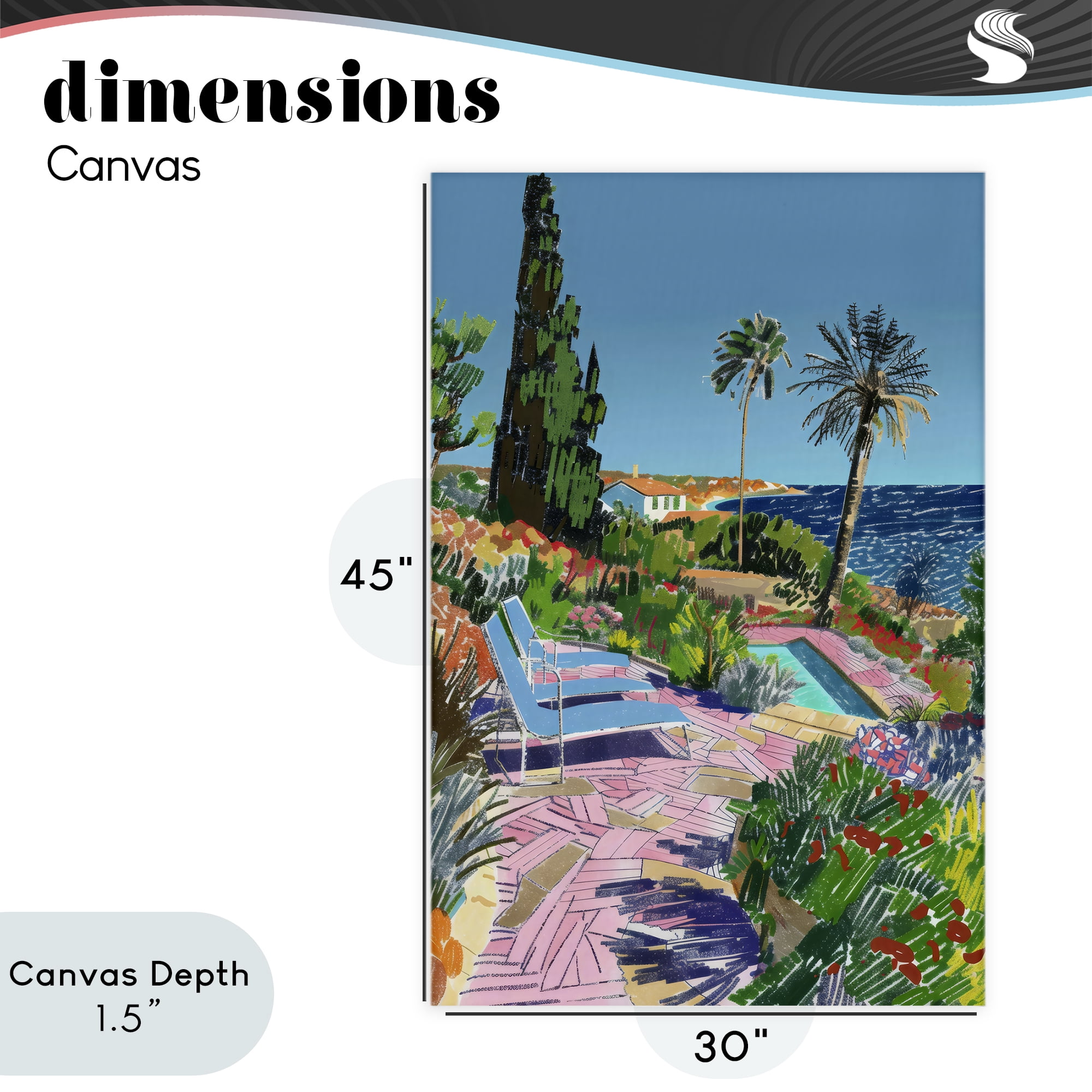 Stupell Industries Pool View to Ocean Canvas Wall Art, design by Creative Studio