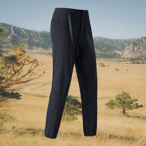 Pantalones largos de primavera y verano, pantalones deportivos casuales finos para hombre, pantalones de senderismo al aire libre, pantalones elásticos a prueba de viento de color sólido para hombre,