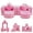 Pink, variant on Baxluxe Glow in the Dark Kids Couch Cover Only (No Foam Included), Soft Toddler Sofa Replacement Slipcover for Playroom, Bedroom, Nursery, Pink