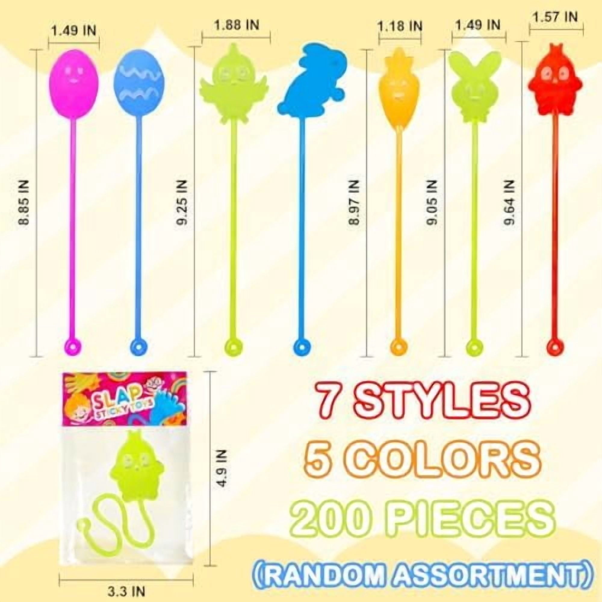 Bulk Easter Party Favors Goodie Bags Stuffers for Kids,200 Pack Sticky Hands Toys Gifts Bulk for Toddler Easter Basket,Non Candy Easter Egg Gift Bag Pinata Fillers