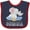 Navy and Red, variant on Inktastic My Meemaw Loves Me to the Moon and Back Elephant Family Boys or Girls Baby Bib