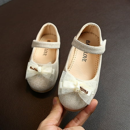 

Hunpta Leather Shoes For Kids Princess Infant Shoes Girl Single Kids Leather Bling Toddler Butterfly Knot Lace Baby Shoes