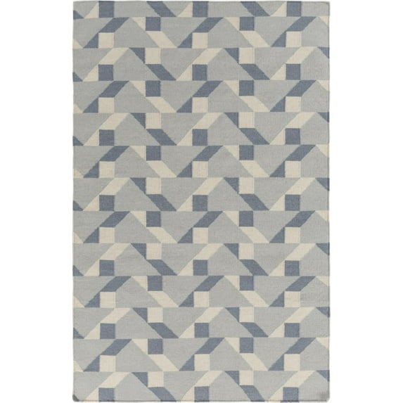 Surya RVT5015-576 Gray Rivington 5' X 8' Rectangle Wool Hand Woven Geometric Area Rug