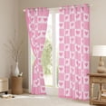 thumbnail image 3 of Homewish Pink White Buffalo Black Out Curtains For Children Teens Adults,Mid Century Geometric Lines Curtains Pack of 2 (42x63 Each),Love Heart Print Bedroom Curtains,Luxury Bedroom Decor, 3 of 6