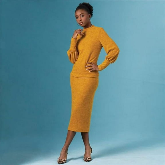 Simplicity Patterns US8982R5 14-20 Misses Knit Two Piece Sweater Dress