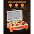 thumbnail image 3 of Lumiparty Electric Chafing Dish, 9QT Full Size Touch Screen Chafing Dishes for Buffet Roll Top Set Food Servers and Warmer with Glass Lid for Catering, Parties, Weddings, Silver, 3 of 8