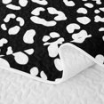 thumbnail image 5 of Erosebridal Fashion Cheetah Print Twin Quilt Set, Boys Girls Women Twin Coverlet Set, Black White, 2pcs, 5 of 7