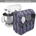 thumbnail image 2 of Abstract Stand Mixer Cover, Illustration of Colorful Striped Shapes Resembling Bird Feathers Streaks, Kitchen Appliance Organizer Bag Cover with Pockets, 5 Quarts, Multicolor, by Ambesonne, 2 of 4
