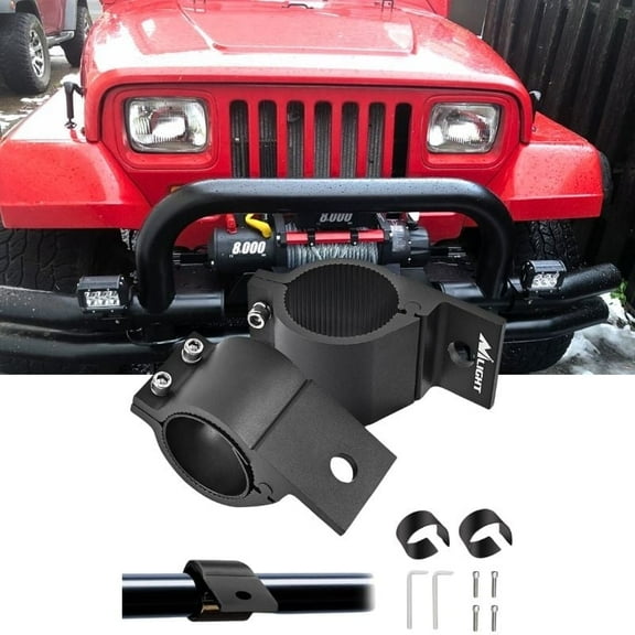 Nilight Tube Clamp Bracket Fit 1.81" to 2.13" Round Bull Bar Crash Bar Guard Roof Rack Roll Cage Bumper for Offroad Led Light Bar Work Driving Whip Light