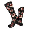 thumbnail image 6 of Fabrcox Halloween Socks Women Men Funny Ghost Pumpkin Socks Full Moon Graphic Spooky Novelty Mid Calf Mens Crew Socks Red, 6 of 6