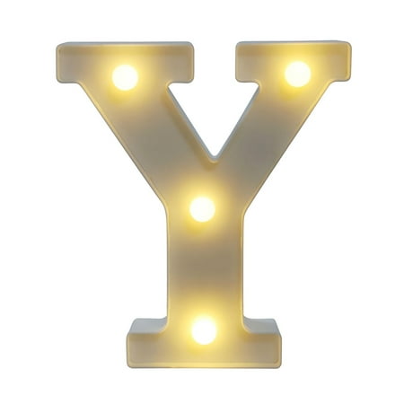 

LED Letter Lights Light Up Plastic Letters Standing Hanging Warm Wihte Light Home Decor Pendant TANGNADE