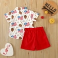 thumbnail image 7 of Toddler Boy Outfits Baby Boys Shorts Clothing Set Kids Spring Summer Cotton Cute Printed Short Sleeved Training 3 6 12 18 24 Months 3T Outfits&Set New Born Clothes for Twins 2PCS, 7 of 7