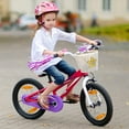 thumbnail image 5 of Aosijia Kids Bike Basket for Girls Front Bike Accessories Small Woven Wicker Bicycle Basket with Handlebar Streamers Bell for Boys Girls Cycling, 5 of 10