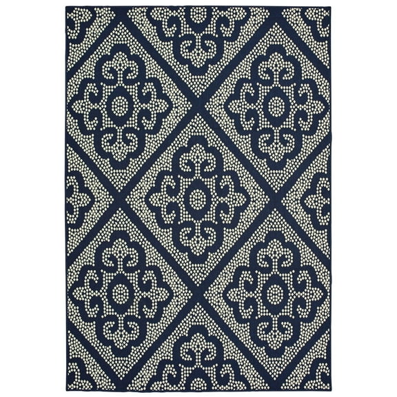 Oriental Weavers MARINA Navy 1' 9 X 3' 9 Area Rug
