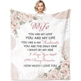 thumbnail image 1 of LHSHID Mother's Day Wife Gifts Blanket Gifts for Wife from Husband Birthday Gifts for Wife Wife Gift Ideas for Anniversary Valentine's Day Christmas To My Wife Blanket from Husband 30"x40", 1 of 7