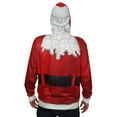 thumbnail image 2 of Men's Santa Long Sleeve Hoodie with Zip Up Mask, 2 of 3