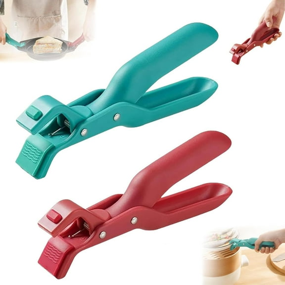 Hot Plate Gripper: 2Pcs Hot Plate Gripper Tongs, Anti-Scald Plates Grippers Lifters, Multi Angle Pan Clips Tool, Kitchen Utensil For Bowls Pans Dishes